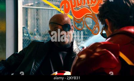 SAMUEL L. JACKSON, ROBERT DOWNEY JR., IRON MAN 2, 2010 Banque D'Images