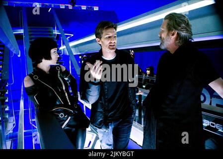 OLIVIA WILDE, Joseph Kosinski, Jeff Bridges, TRON : Legacy, 2010 Banque D'Images