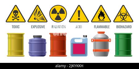 Panneaux de danger des réservoirs Illustration de Vecteur