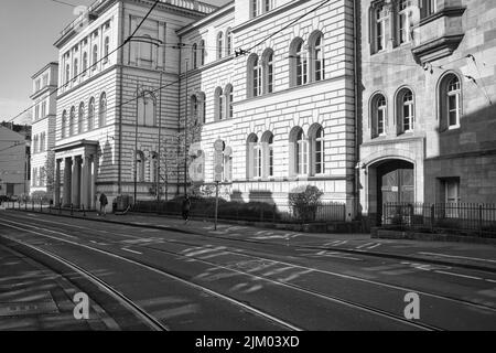 Bâtiment du tribunal de district de la ville de bonn, appelé Landgericht, historique Banque D'Images