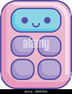 calculatrice dessin animé kawaii Illustration de Vecteur