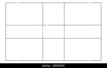 Modèle Golden ratio. Rectangle divisé sur les proportions Harmony. Séquence Fibonacci. Modèle de symétrie parfait pour la photographie. Symbole mathématique. Illustration vectorielle Illustration de Vecteur