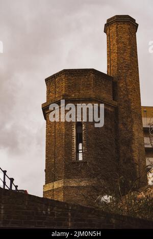 The hydraulic accumulator tower in London against a cloudy sky Stock Photo