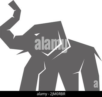 Modèle d'illustration du logo Elephant Icon Illustration de Vecteur