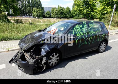 Accident de voiture, VW, Berlin, Allemagne Banque D'Images