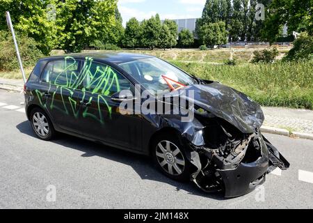 Accident de voiture, VW, Berlin, Allemagne Banque D'Images