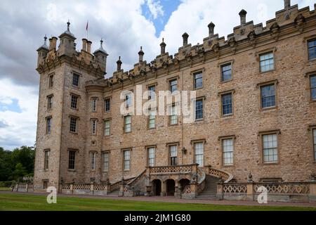 Floors Castle, Roxburgh Estate, Scottish Borders, Écosse, le plus grand bâtiment habité d'Écosse Banque D'Images