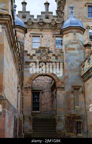 Floors Castle, Roxburgh Estate, Scottish Borders, Écosse, le plus grand bâtiment habité d'Écosse Banque D'Images