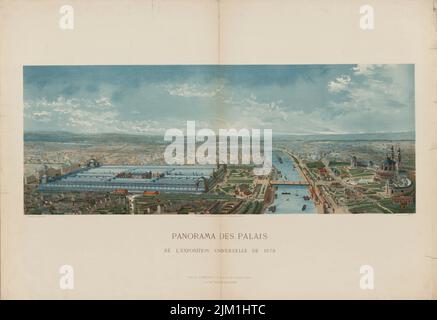 Vue panoramique de l'exposition universelle de 1878 à Paris. Musée : COLLECTION PRIVÉE. Auteur: Fougère. Banque D'Images
