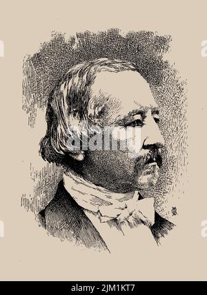 Portrait de l'auteur Zacharias Topelius (1818-1898). Musée : COLLECTION PRIVÉE. Auteur: ANONYME. Banque D'Images