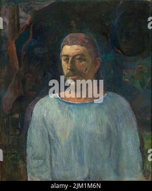 Autoportrait (près du Golgotha). Musée: Museu de Arte de São Paulo. Auteur: Paul Eugène Henri Gauguin. Banque D'Images