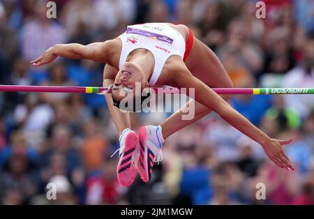 Laura Zialor, en Angleterre, en action pendant le tournoi de qualification des femmes au stade Alexander, le septième jour des Jeux du Commonwealth de 2022 à Birmingham. Date de la photo: Jeudi 4 août 2022. Banque D'Images