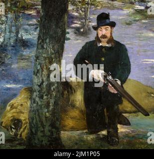 Monsieur Pertuiset, le chasseur de lion. Musée: Museu de Arte de São Paulo. Auteur: EDOUARD MANET. Banque D'Images