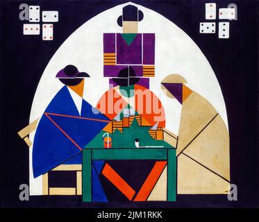 Theo van Doesburg, peinture abstraite, The Cardplayers, huile et tempera sur toile, 1916-1917 Banque D'Images