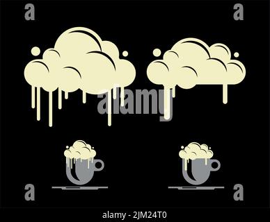 un verre de crème Illustration de Vecteur