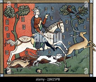 LE ROI JEAN D'ANGLETERRE (1166-1216) chasse Banque D'Images