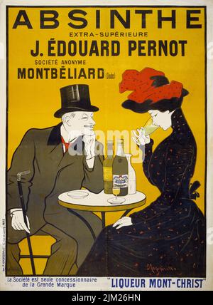 Absinthe extra-supérieur J. Édouard Pernot. Musée : COLLECTION PRIVÉE. Auteur: LEONETTO CAPPIELLO. Banque D'Images