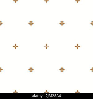 Motif d'arrière-plan simple sans couture mininmalistique. Petites fleurs pétale ou croix de texture blanche. Illustration de Vecteur