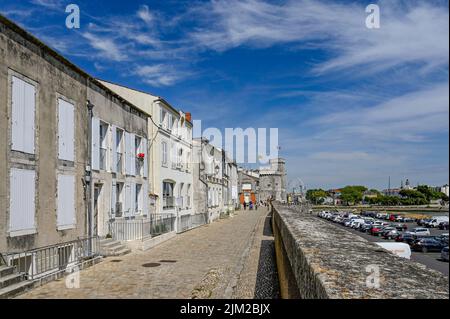 Le quartier Saint-Nicolas au vieux port de la Rochelle, France Banque D'Images