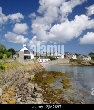 Moelfre Village Beach, Anglesey, pays de Galles du Nord, Royaume-Uni, Banque D'Images