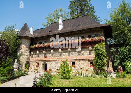 Roumanie, Bucovina, monastère moldvita, Vatra moldvitei Banque D'Images