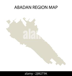 Carte de la région d'Abadan en Iran Illustration de Vecteur