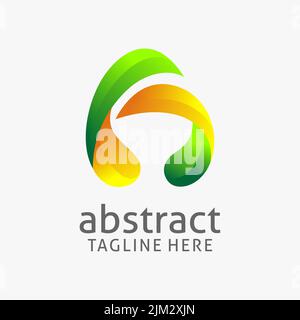 Lettre Un logo abstrait Illustration de Vecteur