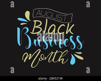Noir business month. Script calligraphie vecteur design pour bannière, affiche, carte sur fond noir. Illustration de Vecteur