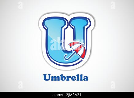 Autocollants alphabet pour enfants. Bon pour les projets d'école et de maternelle. Illustration vectorielle. Illustration de Vecteur