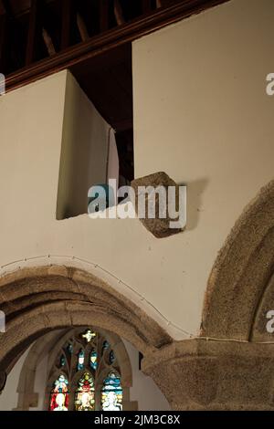 Intérieur de St Crewenna (ÉGLISE DE SAINT CREWEN), Crowan, Cornouailles Banque D'Images
