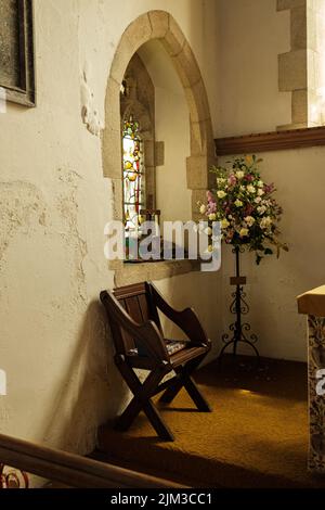 Intérieur de St Crewenna (ÉGLISE DE SAINT CREWEN), Crowan, Cornouailles Banque D'Images