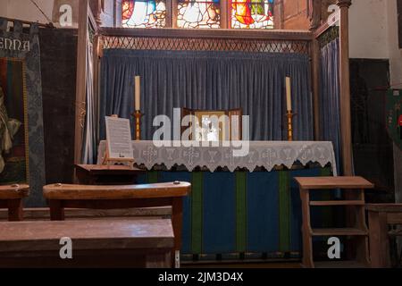 Intérieur de St Crewenna (ÉGLISE DE SAINT CREWEN), Crowan, Cornouailles Banque D'Images