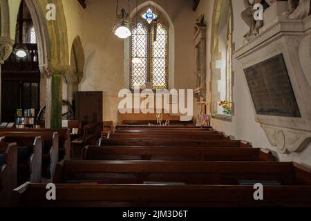 Intérieur de St Crewenna (ÉGLISE DE SAINT CREWEN), Crowan, Cornouailles Banque D'Images