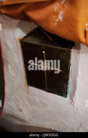 Intérieur de St Crewenna (ÉGLISE DE SAINT CREWEN), Crowan, Cornouailles Banque D'Images