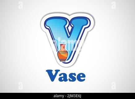 Autocollants alphabet pour enfants. Bon pour les projets d'école et de maternelle. Illustration vectorielle. Illustration de Vecteur