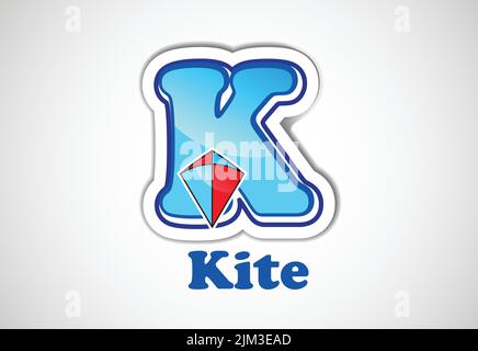 Autocollants alphabet pour enfants. Bon pour les projets d'école et de maternelle. Illustration vectorielle. Illustration de Vecteur