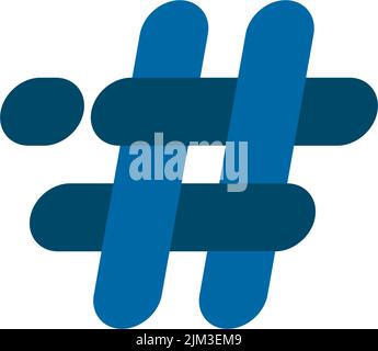 Modèle de vecteur d'inspiration de conception de logo d'icône de hashtag Illustration de Vecteur