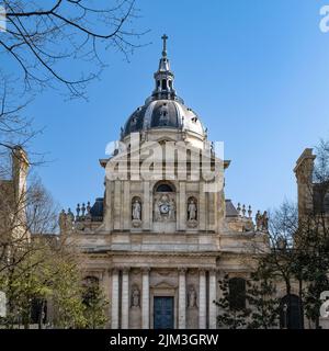 Paris, l'université de la Sorbonne dans le quartier latin, magnifique monument Banque D'Images