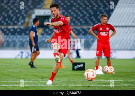 BELGRADE, SERBIE - AOÛT 4 : Ricky van Wolfswinkel (c) du FC Twente lors du troisième tour de qualification de la Ligue de la Conférence européenne de l'UEFA entre FK Cukaricki et le FC Twente au Stadion FK Partizan on 4 août 2022 à Belgrade, Serbie (photo de Nicola Krstic/Orange Pictures) Banque D'Images