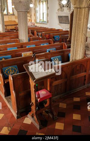 Intérieur de St Crewenna (ÉGLISE DE SAINT CREWEN), Crowan, Cornouailles Banque D'Images