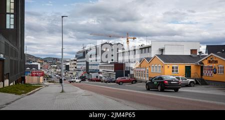 Magasins et commerces à Aqqusinersuaq, à Nuuk (Groenland), le 20 juillet 2022 Banque D'Images