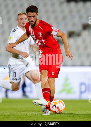 BELGRADE, SERBIE - AOÛT 4 : Ricky van Wolfswinkel (c) du FC Twente lors du troisième tour de qualification de la Ligue de la Conférence européenne de l'UEFA entre FK Cukaricki et le FC Twente au Stadion FK Partizan on 4 août 2022 à Belgrade, Serbie (photo de Nicola Krstic/Orange Pictures) Banque D'Images