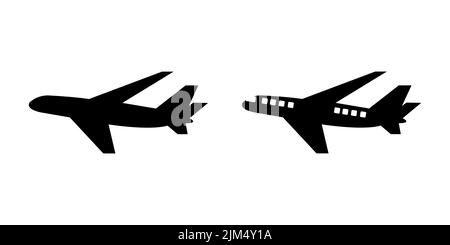 Ensemble d'icônes de plan. Vecteur d'icône d'avion. Symbole de transport de vol. Illustration de voyage. Symbole de congé Illustration de Vecteur