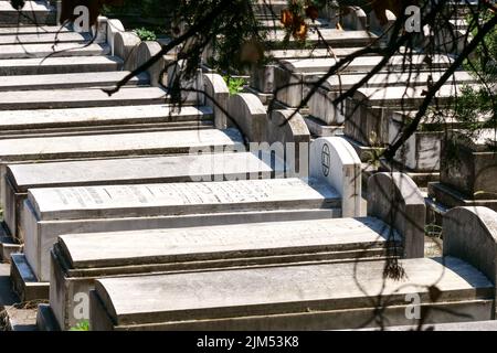 Nouveau cimetière juif, Thessalonique, Macédoine, Norrh-Grèce orientale Banque D'Images