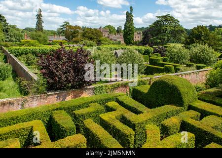 Jardins du château de Hampton court, Hope Under Dinmore, Herefordshire, Angleterre Banque D'Images