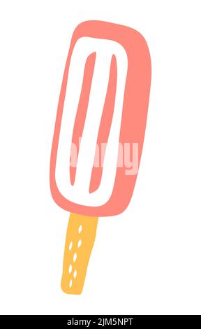 Dessin de popsicle à encens peint à la main avec une brosse à encre isolée sur fond blanc. Illustration vectorielle Illustration de Vecteur