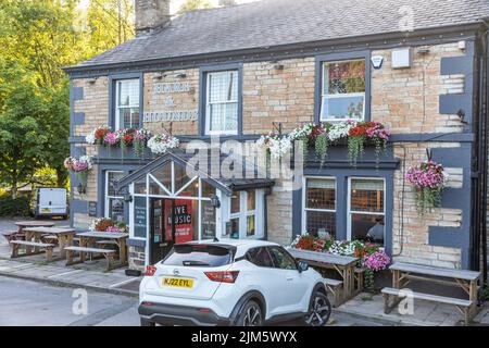 Holcombe Brook Village Ramsbottom, Hare & Hounds maison publique dans le village le jour de l'été, Lancashire, Angleterre, Royaume-Uni 2022 Banque D'Images