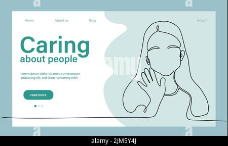 La charité et l'aide de la communauté de petits bénévoles. Les gens qui s'occupent. Volontaire, sponsoring, concept d'altruisme pour la bannière, la conception de site Web ou la page Web d'atterrissage. Illustration vectorielle Illustration de Vecteur