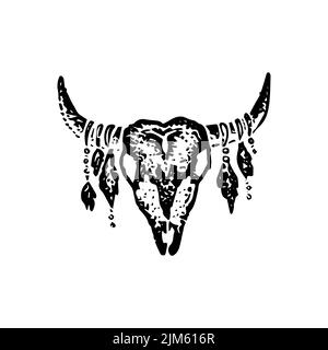 Travail de la mouette Buffalo. Illustration vectorielle d'objets dessinés à la main. Illustration de Vecteur