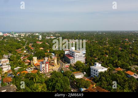 Vue de dessus du district de Jaffna, la région la plus septentrionale du Sri Lanka Banque D'Images